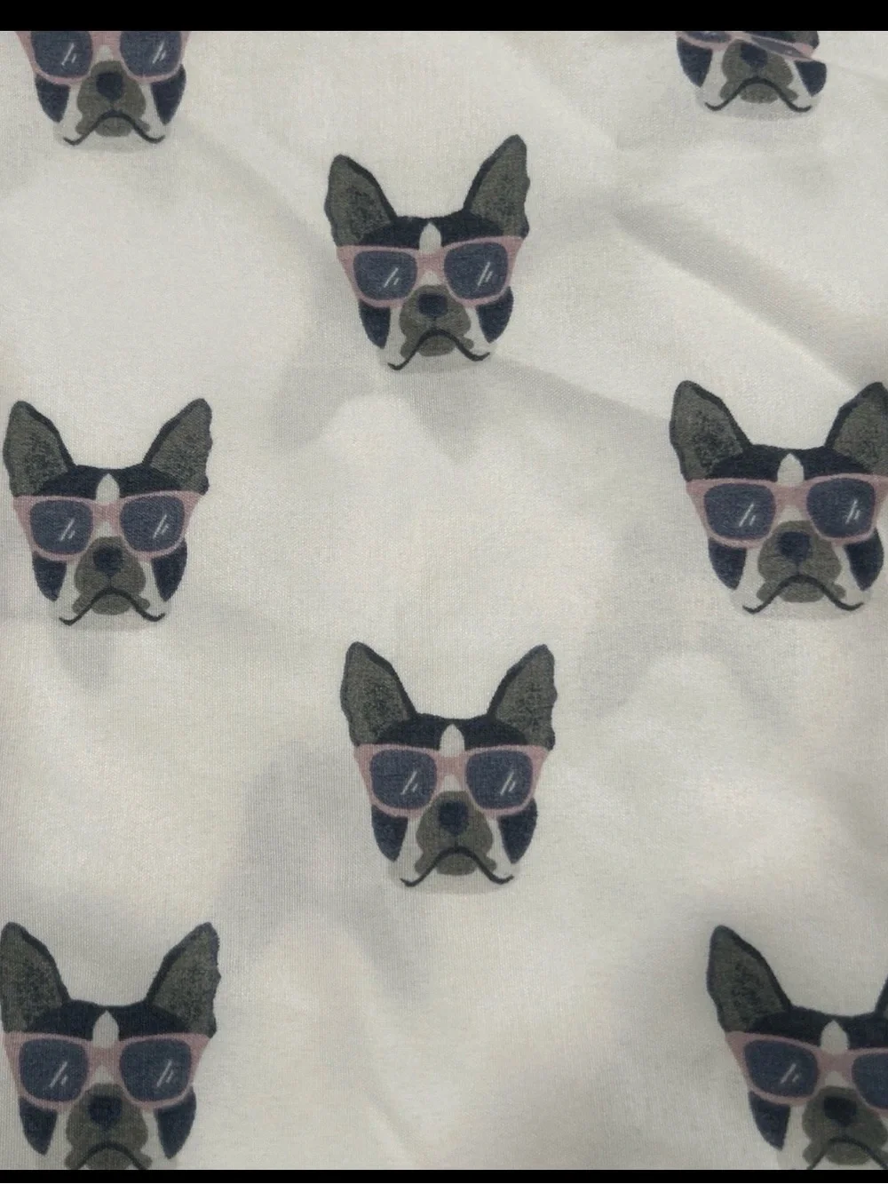 Cute Dog Face Bedding Sheet Set in White and Pink